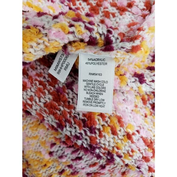 Andrew Marc New York Knit Popcorn Sweater Relaxed Fit Marled Long Sleeves Sz L - Picture 5 of 6
